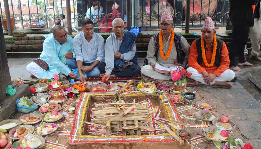 दोलखा भीमेश्वरमा क्षमा पूजा